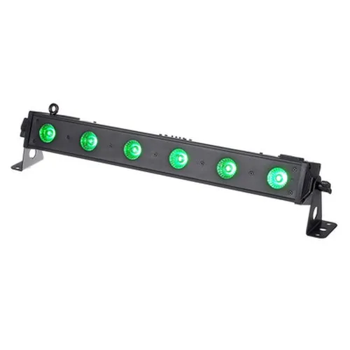 Eurolite LED Bar-6 QCL RGBW - Scheinwerfer mit 6 x 4 W QCL LEDs für lebendige RGBW-Farbmischungen, ideal für Events mit Musiksteuerung und DMX512-Kompatibilität.