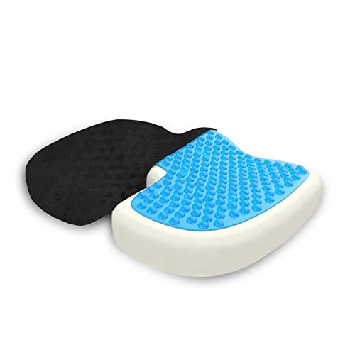 Relota sitzkissen orthopädisch mit Atmungsaktive Gelkissen, steißbeinkissen hoch Memory Foam entlastung für Rücken, Hüfte Schmerzen, orthoback, keilkissen ergonomisches Comfort für bürostuhl, Auto