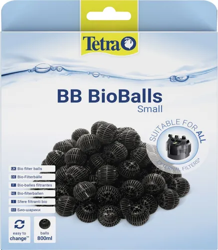 Tetra BB BioBalls Small - Bio-Filterbälle für Tetra Außenfilter EX 400-1000 Plus, hochaktive biologische Filterung für optimales Wasserqualität im Aquarium