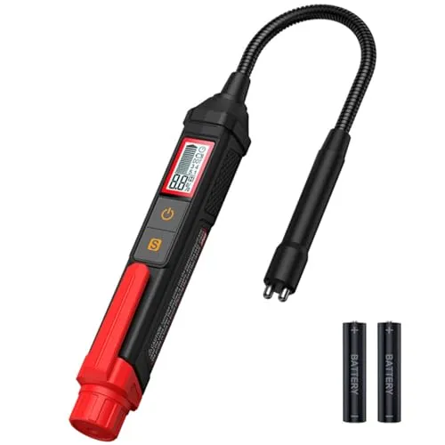 OBEST Bremsflüssigkeitstester geeignet für Bremsflüssigkeit DOT 3/4/5.1,Auto Universal bremsflüssigkeitsprüfer mit Batterien,mit LED Anzeige,Ton- und Lichtalarm,Hochpräzise Sonde