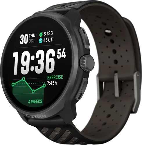 Suunto Race 2 Titanium - Multifunktionsuhr schwarz - GPS-Sportuhr für ambitionierte Athleten, ideal für Triathlon, Trailrunning und mehr; mit robustem Titan-Gehäuse für maximale Langlebigkeit.
