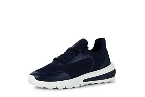 Geox Damen D SPHERICA ACTIF Sneaker, Navy, 37 EU - Damen-Sneaker mit atmungsaktivem Obermaterial, ideal für den täglichen Komfort und stilvolle Akzente.