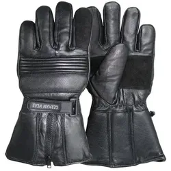 German Wear Motorradhandschuhe GW400G-M8 Winter Motorradhandschuhe Lederhandschuhe Schwarz 10=XL