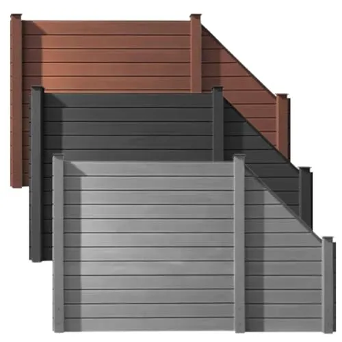 HORI WPC Sichtschutzzaun Stecksystem Komplettset, 7-teilig - Hochwertiger HORI WPC Sichtschutzzaun im praktischen Stecksystem für einfache Montage. Witterungsbeständig und pflegeleicht, ideal für moderne Gärten und Terrassen. Komplettset für sofortige Installation.