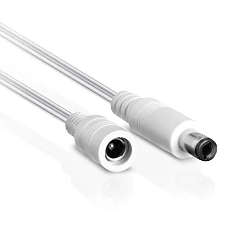 Wicked Chili 2,5m DC-Verlängerungskabel kompatibel mit Philips HUE Lightstrip Plus (White and Color Ambiance) V3 / V4 mit Bluetooth (Lila Verpackung) Verlängerung für Netzteil S020YM2400083 weiß