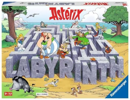 Ravensburger Asterix Labyrinth - Familienspiel-Klassiker für 2-4 Spieler - Gesellschaftsspiel mit einfachem Einstieg, fördert logisches Denken und bietet abwechslungsreichen Spielspaß für die ganze Familie. Ideal für Asterix-Fans ab 7 Jahren.