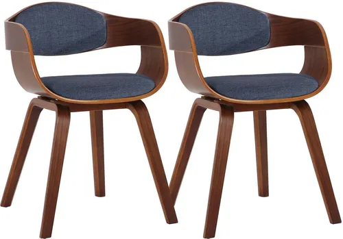 CLP 2er Set Retrostühle Kingston in blau von CLP