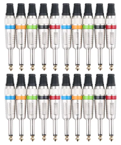 Pronomic Steckerset Klinke 6,35mm 20 Stk. color von Pronomic