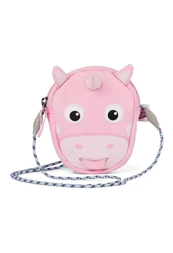 Affenzahn Kinderportemonnaie Brustbeutel, Umhängetasche für Kinder im Kindergarten, Einhorn - Pink