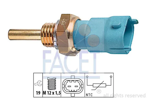 Facet Sensor, Öltemperatur Made in Italy - OE Equivalent 7.3239