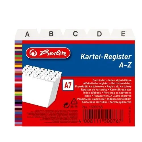 Karteiregister Leitregister A7 A-Z weiß Herlitz