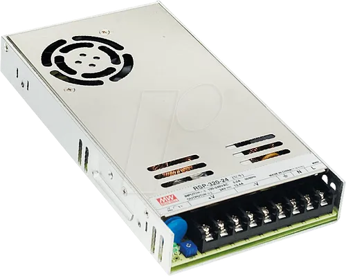 MW RSP-320-48 Schaltnetzteil 320 W - Schaltnetzteil 320 W, 48 V, 6,7 A mit geschlossener Bauform und hohem Schutz gegen Kurzschluss und Überspannung. Ideal für industrielle Anwendungen.