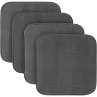 Bestlivings Stuhlkissen Struktur Anthrazit 38 x 38 x 3 cm 4er Pack