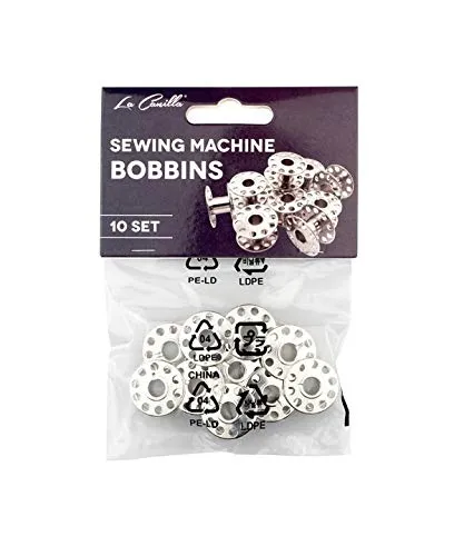 La Canilla ® - Kompatibel mit Brother Spulen Spulen Nähmaschine Packung mit 10 Kompatibel mit Singer, Janome, AEG, W6, Medion, Privileg und viele weitere Modelle