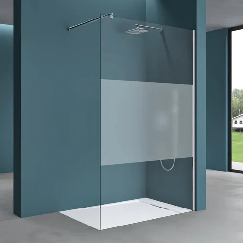 Mai & Mai Duschwand Bremen2MS 50x200cm - Luxuriöse Duschabtrennung aus 10mm ESG-Sicherheitsglas mit NANO-Beschichtung, variabler Wandabstand 80-120cm und einfache Montage. Ideal für stilvolle Badezimmer.