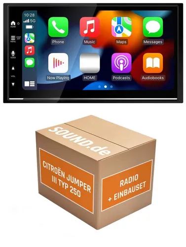 Kenwood DMX7722DABS Autoradio Einbaupaket für Citroën Jumper III - Komplettset für den einfachen Austausch des Radios in Ihrem Citroën Jumper III (05/2014-11/2021). Inklusive Kenwood DMX7722DABS mit Wireless CarPlay und Android Auto für mühelose Smartphone-Nutzung im Auto.