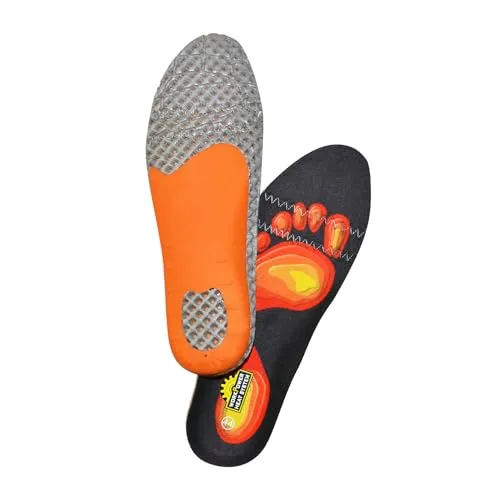 WORKPOWER wärmende Schuheinlagen Winter, Einlegesohlen Herren Winter für Arbeitsschuhe, Thermosohlen für Schuhe antistatisch, Thermo-Schuheinlagen mit Fußbettstütze