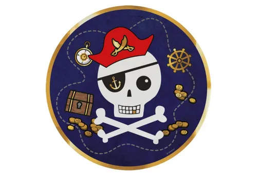Riethmüller Hängedekoration 'Pirates Map', 8 Pappteller Ø 23 cm