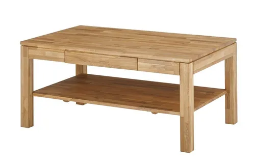 MCA furniture Couchtisch Salem - Massiver Eiche Couchtisch mit Schubkasten, modernes Design und pflegeleichte Oberfläche, ideal für stilvolle Wohnräume.