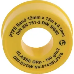 Produktbild PTFE Dichtband GRp L12m B12mm D0,1mm 100g/m2 Rl.GEKA