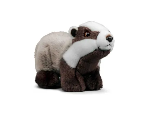 Tobar Animigos Dachs Plüschtier - Stofftier im realistischen Design, kuschelig weich und ideal für Naturfreunde. Mit Infoblatt über die Lebensweise des Dachs, Größe: ca. 26 cm.