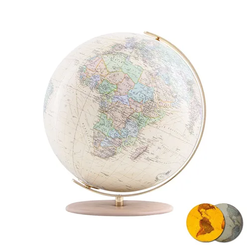 Columbus Royal Leuchtglobus 40 cm, OID-kompatibel - Eleganter Tischglobus mit beleuchtetem Kartenbild. Ideal für stilvolle Räume, bietet er eine beeindruckende Darstellung von ca. 4400 Eintragungen.