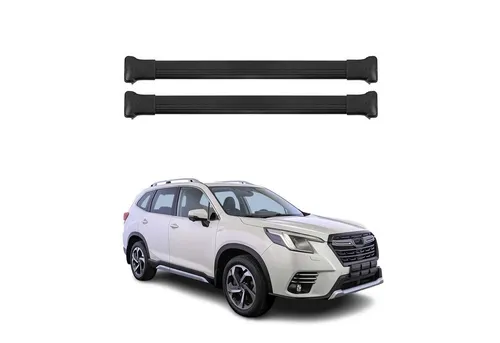 OMAC Dachträger Gepäckträger für Subaru Forester 2018-2025 - Leichter, abnehmbarer Relingträger aus Aluminium in Schwarz. Ideal für den Transport von Gepäck und Ausrüstung, bietet eine maximale Belastbarkeit von 75 kg.