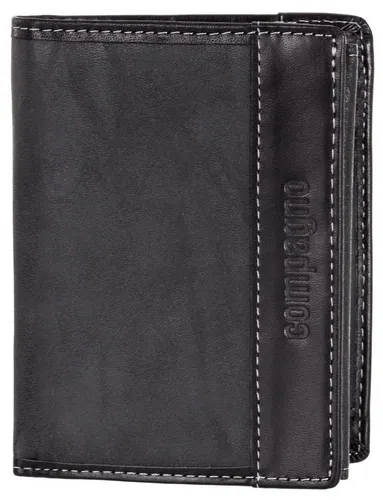 compagno Geldbörse, Faltbarer Geldbeutel Herren Portemonnaie Geld-Börse Hochformat