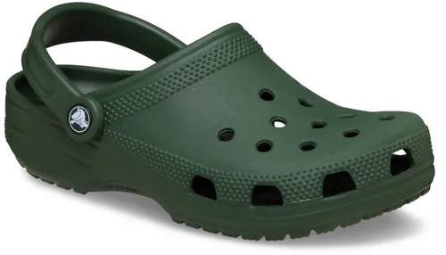 Crocs Classic Clog Sandale dunkelgrün, Größe Euro (US): 36-37 - Erleben Sie den Komfort der Crocs Classic Clogs! Das innovative Croslite-Material passt sich Ihrem Fuß an und bietet optimale Unterstützung. Ideal für Strand oder Freizeit, mit atmungsaktiven Lüftungslöchern für besten Tragekomfort.