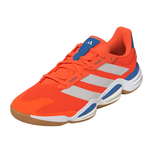 adidas Performance STABIL 16 INDOOR SCHUH - Basketballschuh in Blau/Orange - Hochwertiger Hallenschuh für Basketball, Größe 7.5, bietet optimalen Halt und Komfort auf dem Spielfeld.