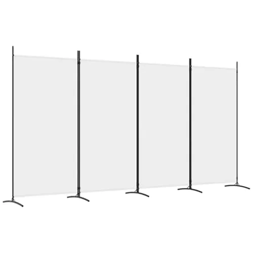 4-tlg. Paravent Stoff Raumteiler - Anthrazit Sichtschutz für Garten und Innenräume - Moderner Paravent aus 100% Polyester, ideal als Sichtschutz und Raumteiler mit einer Größe von 175 x 180 cm.