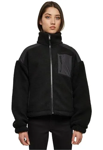 Urban Classics Damen Jacke Ladies Sherpa Mix Jacket black S von Urban Classics
