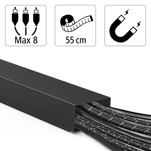 Hama Metall Kabelkanal 0,55m Kabelleiste Leitungskanal Kabel Kanal Wand Boden TV