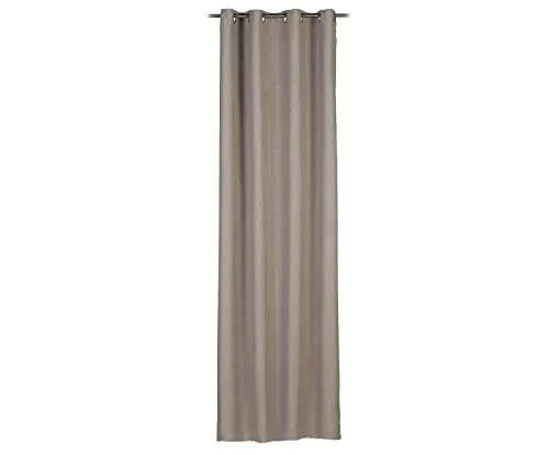 Gözze Ösenschal FABRICIO taupe 140x245 cm - Hochwertiger Ösenschal in taupe, 100% Polyester, perfekt für stilvolle Fensterdekoration und Lichtregulierung.