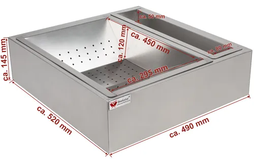 Beeketal Pommes Abtropfschale BPAS-2 - Küchengroßgeräte-Ersatzteile, ideal zum Abtropfen von Pommes, aus Edelstahl gefertigt und leicht zu reinigen für mühelosen Einsatz in der Küche.