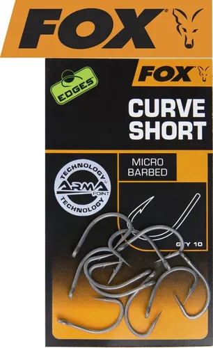 Fox Edges Armapoint Curve Shank Short Hooks - 10 Karpfenhaken, Größe:7