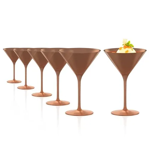 Stölzle Lausitz ELEMENTS Cocktailschale Bronze 6er Set - Gläser: 6er Set von Stölzle Lausitz mit stilvollen Cocktailgläsern in Bronze, spülmaschinengeeignet und ideal für festliche Anlässe.