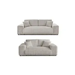 S-STYLE Polstergarnitur 2er-Set Mollis in Grau