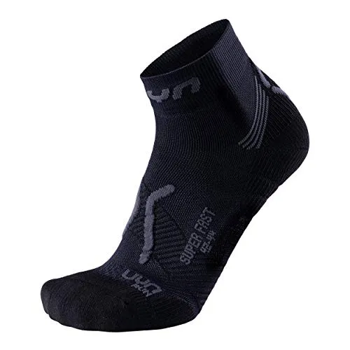 UYN Herren Super Fast Runningsocken Socken, Black/Anthracite, 47 EU