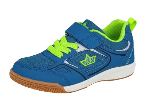 Lico Unisex Kinder Racine Vs Hallenturnschuhe, Blau Lemon, 29 EU - Hallenschuhe für Jungen, ideal für sportliche Aktivitäten, mit regulärer Passform und strapazierfähigem Nylon-Obermaterial.