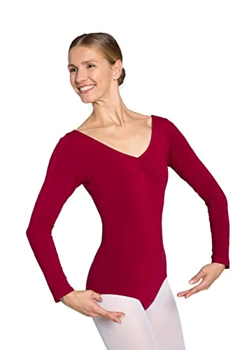 tanzmuster Body Damen Ballettanzug Isabelle in rot von tanzmuster