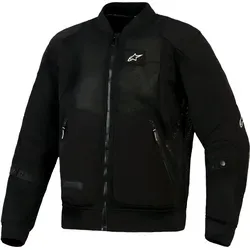 Alpinestars Flight Air Motorrad Textiljacke, schwarz, L - Leichte und stark belüftete Motorradjacke für urbane Fahrer. Ergonomische Passform und maximale Luftzirkulation sorgen für Komfort an heißen Tagen. Ideal für den täglichen Einsatz und sommerliche Touren.