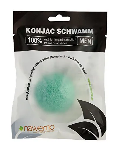 Konjac Schwamm MEN Pfefferminze, für Männerhaut