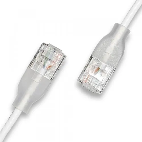 Wantec Patchkabel UTP CAT6a eGlow d=2,8mm 1,50m weiss (UTP, CAT6a, 1.50 m) (7405)