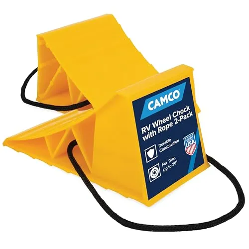 Camco 44471 Unterlegkeil mit Seil, 2 Stück, 2 Stück, 2 Stück