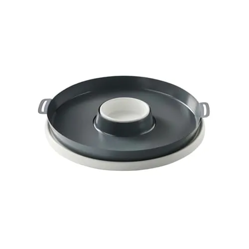 Betty Bossi Backform Kranz 25 cm mit Hebeboden - Kranz-Backform, 3 in 1: Backform, Servierplatte und Dippschälchen. Mit praktischem Hebeboden für einfaches Herauslösen von Kuchen. Robustes Material für lange Lebensdauer und gleichmäßige Hitzeverteilung.