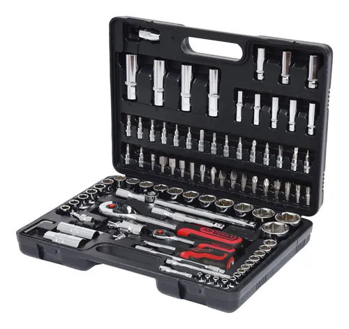 KS TOOLS Steckschlüsseleinsatz-Set 918.0694 - Werkzeug-Sets: 94-teiliges Set mit Ratschenfunktion und Flank Traction für effizientes Arbeiten; aus hochwertigem Chrom-Vanadium-Stahl, verpackt im praktischen Kunststoffkoffer.