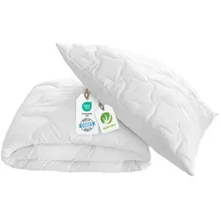 Bettenset, Weiß, Textil, Füllung: Polyester,Hohlfaser, 135x200 cm, Oeko-Tex® Standard 100, Schlaftextilien, Bettdecken