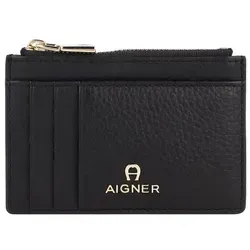 AIGNER Fashion Kreditkartenetui Leder 12 cm schwarz in schwarz von Aigner