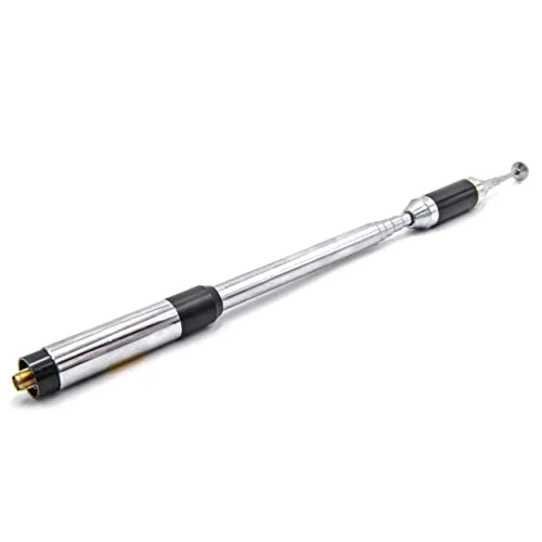 vhbw Antenne kompatibel mit Kenwood TH-G71A, IC-t90A, iCOM Funkgerät - Ausziehbar, 21 cm - 93 cm, SMA Stecker, Schwarz